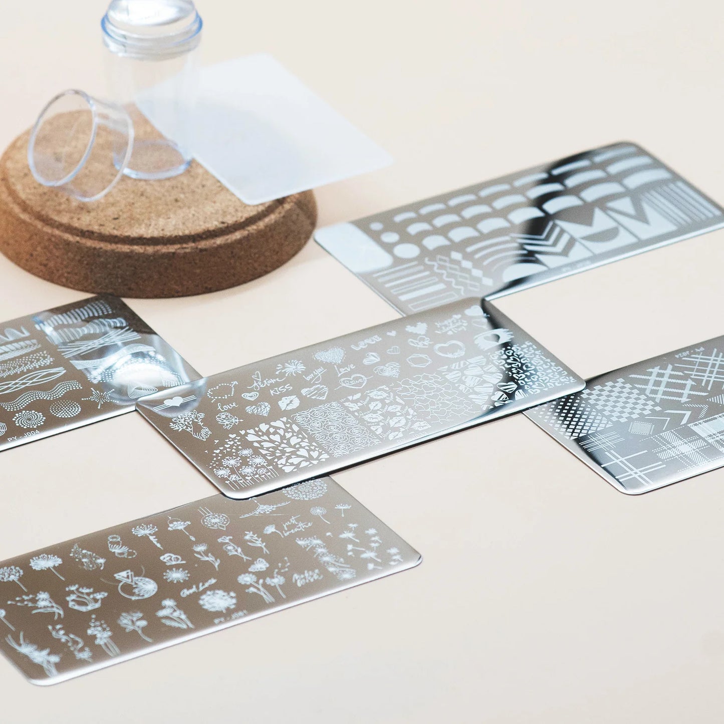 Fransk manicure stempel + metalplade