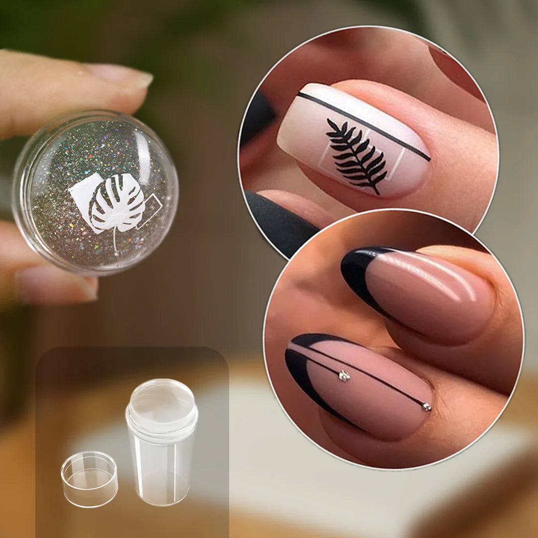 Fransk manicure stempel + metalplade